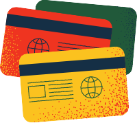 3 cards - yellow green & red