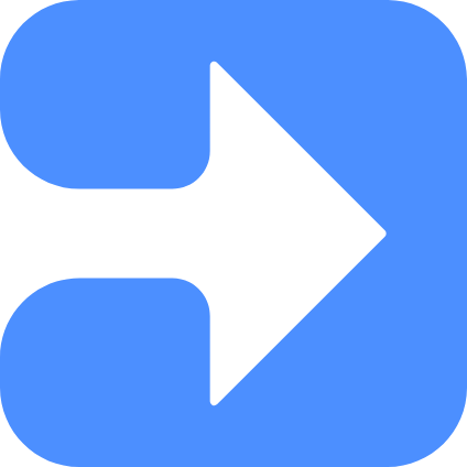 Arrow in blue square