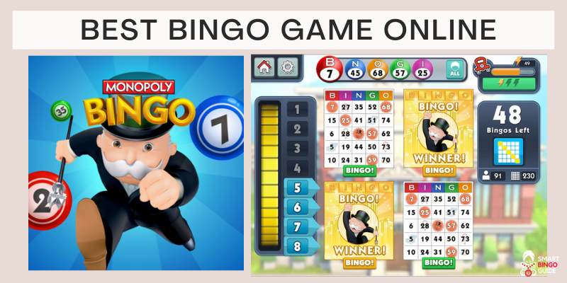 Best bingo game online play - Bingo Monopoly logo & game screenshot Best bingo game online play - Bingo Monopoly logo & game screenshot